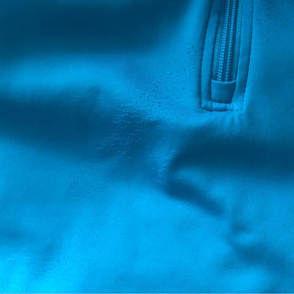 PRO TOUR ATHLEISURE LIGHT BLUE LONG SLEEVE PULLOVER QUARTER ZIP GOLF SWEATSHIRT - Picture 8 of 12